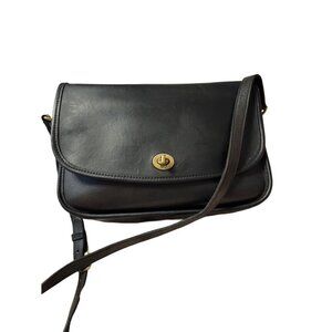 COACH Vtg City Bag Black Leather Crossbody Shoulder Bag Purse 9790, NYC Bag